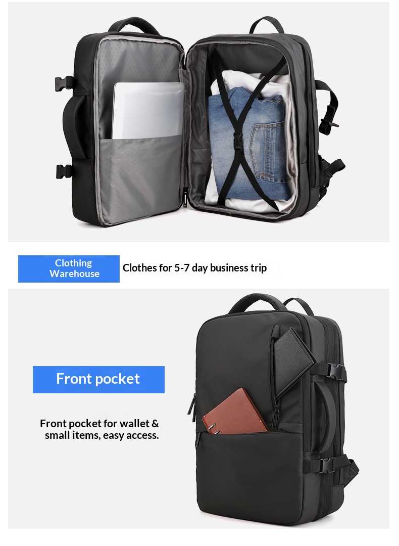 Travel Backpack Anti Theft - Tas Ransel Bisnis Anti Maling Bahan