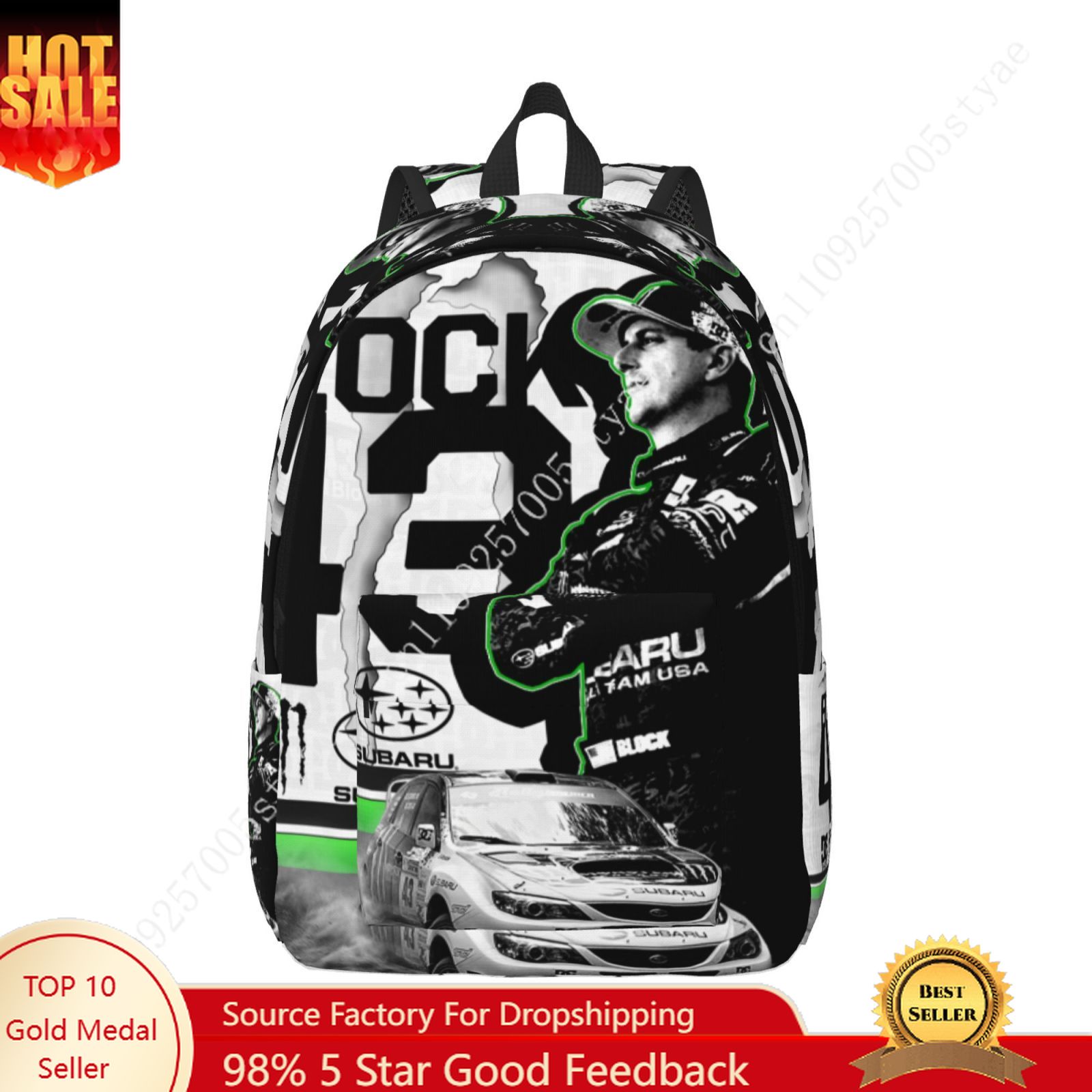 Fashion Backpack Women - Ken Block 43 Tas Ransel Kanvas