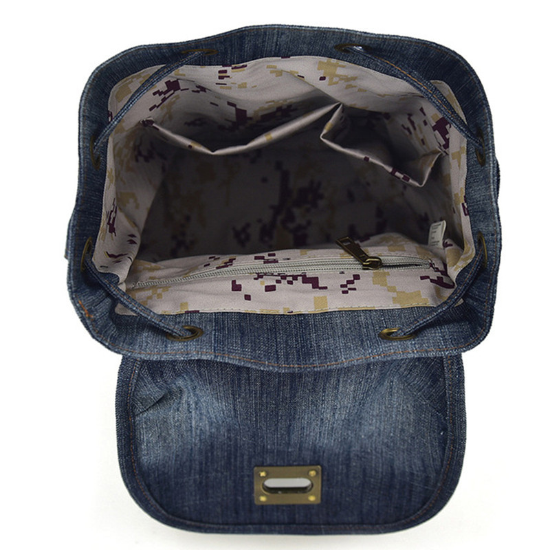 Denim Ransel Wanita Mochilas D - Travel Backpack Anti Theft ulasan dan harga